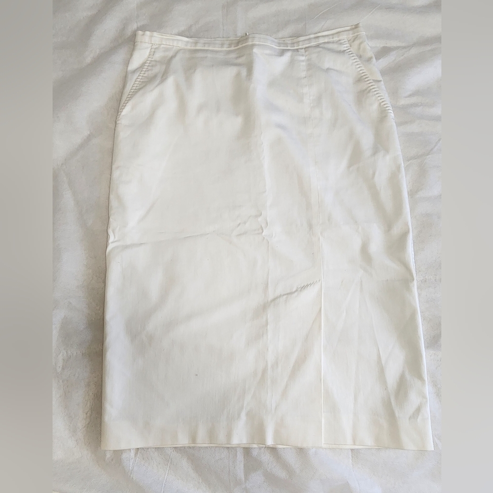 Max Mara White Pencil Skirt